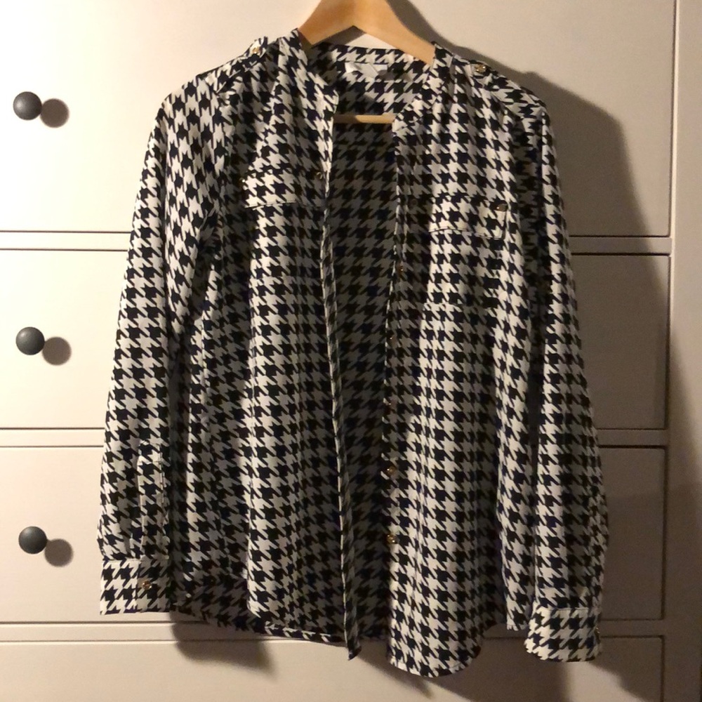 Charter Club Houndstooth Blouse